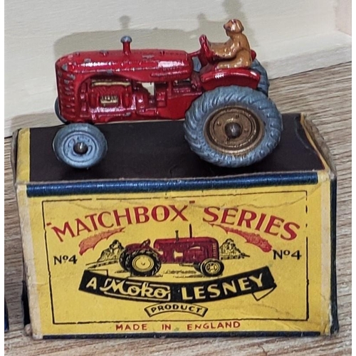 150 - Four Moko Lesney Matchbox Series diecast vehicles - No 1, 2 ,3, 4
