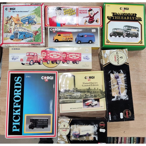 165 - 9 Corgi boxed sets including limited editions for Guinness No22706 and 22302, R Edward Amusements et... 