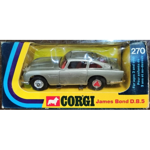 167 - A vintage Corgi James Bond D.B.S No 270 diecast vehicle in box (one flap ripped away)