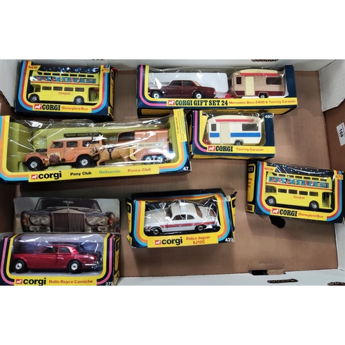 168 - A selection of vintage Corgi boxed car sets of cars including Pony Club 47, GSZ4, 470 etc