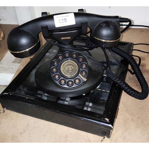 120 - A Brondi period style telephone and a small wall mounted dispensing caseNo bids sold with next lot... 