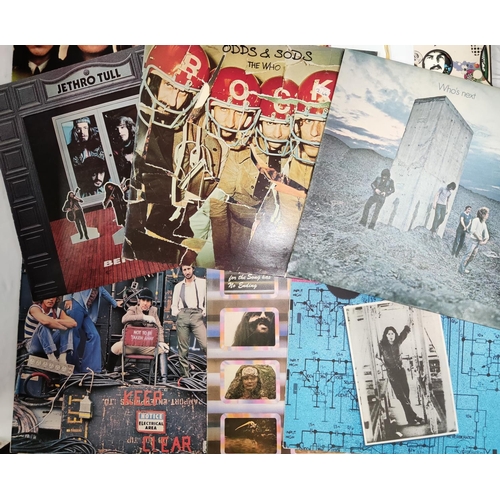 140B - THE WHO: Odds and Sods (pierced sleeve with poster) 2 other WHO: LP's and 3 others