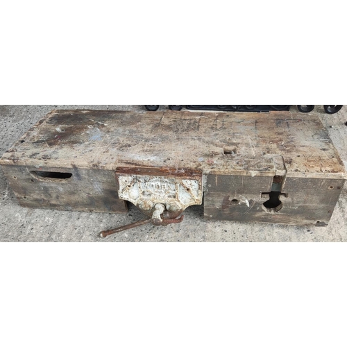 35A - A vintage 'Woden' bench vice
