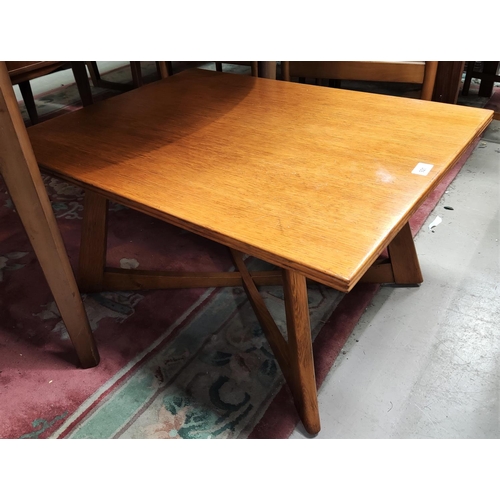 961 - A rectangular 1960's light oak coffee table