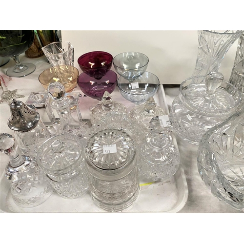 528 - A large selection of cut and other glass