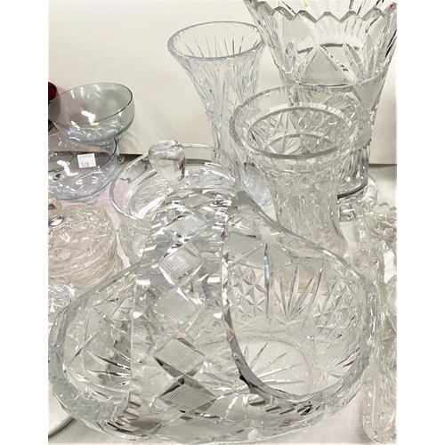 528 - A large selection of cut and other glass