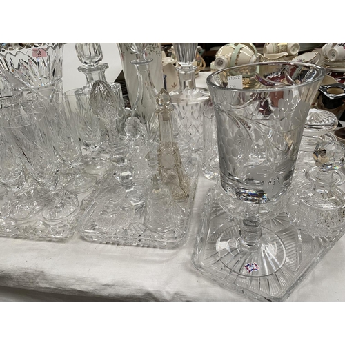 528 - A large selection of cut and other glass