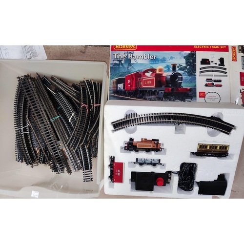 102A - A boxed Hornby Train set 'The Ramble' 00-gauge, and a selection of extra track