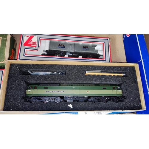 102E - A boxed Heljan 00-gauge Diesel Loco D1662 'Brunel' ; Four boxed Lima items