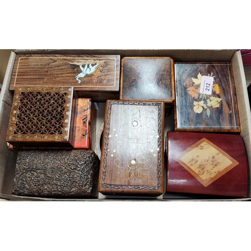 212 - A selection of decorative boxes