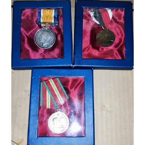 228A - A WWI medal awarded to driver H Horrocks RA and 2 other military medals