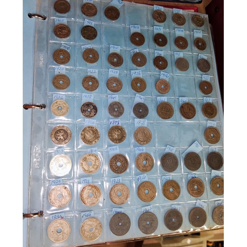 240 - BELGIUM - an album of over 500 coins French/Flemish, 18th - 20th century with some silver coins