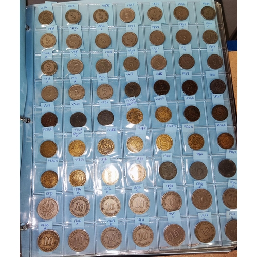 240B - GERMANY - a collection of 500+ coins and tokens in album