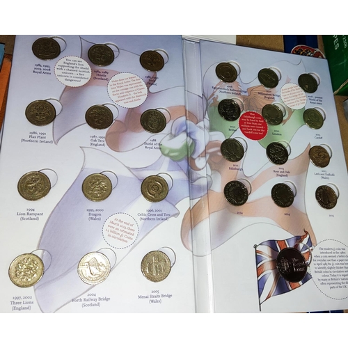244A - The Great British Coin Hunt £1 Coin Collector album with completer medallion