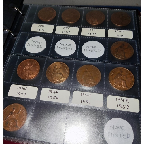 265 - GB: a collection of pre-decimal coins in album, QV - QEII