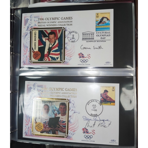 291 - 1996 OLYMPIC GAMES Medal Winners Collection, 16 autographed covers and others including Steve Ovett,... 