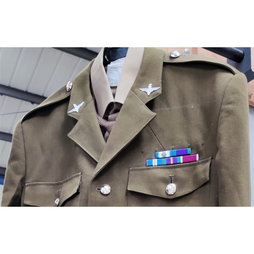 294 - A PARACHUTE REGIMENT dress uniform with metal ribbon bars