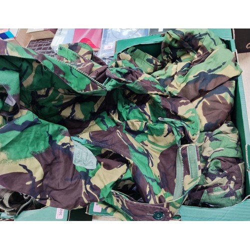 303 - Three combat camouflage parkas