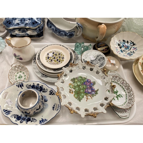 540 - A selection of decorative china and glass including Burslem tureen and gravy boat and other items