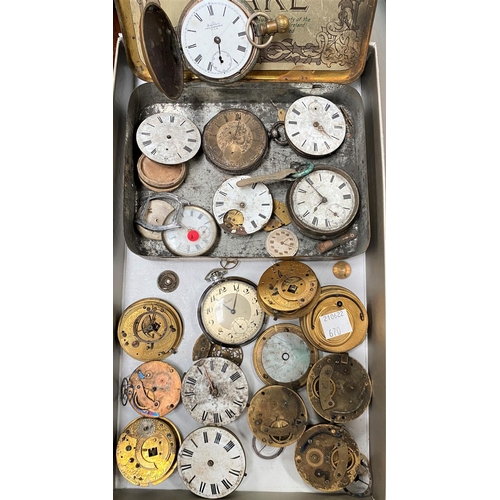 670 - A quantity of pocket watches and movements 