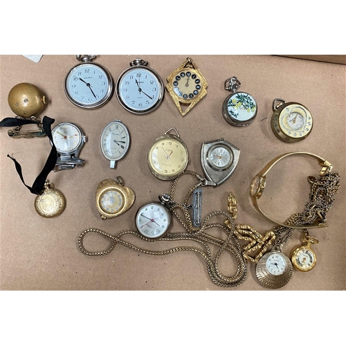 674 - A quantity of ladies pendant and other watches