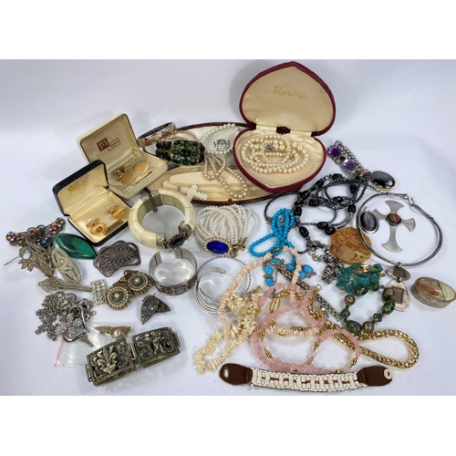 687 - A large selection of costume jewellery etc. 