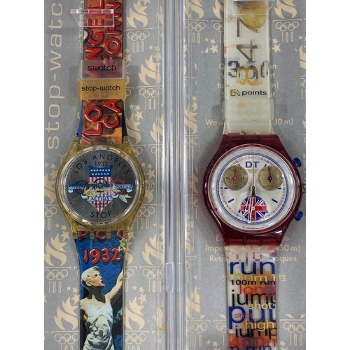 710 - A Swatch Watch originally boxed Chron Watch Atlanta Olympics 1996 No 2897687 commemorating Daley Tho... 
