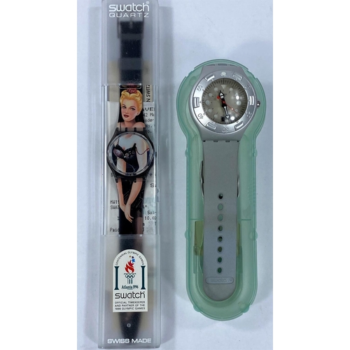 711 - A Swatch Watch originally boxed 1995 Lolita Pin Up Girl GM128; A Swatch Watch Scuba 200 Irony, cased... 
