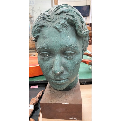 767 - William Charles Bailey (1923-1998) Two bronzed plaster head sculptures