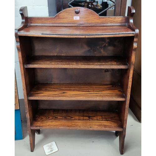 965 - A 1930's beaded oak 4 height bookcase