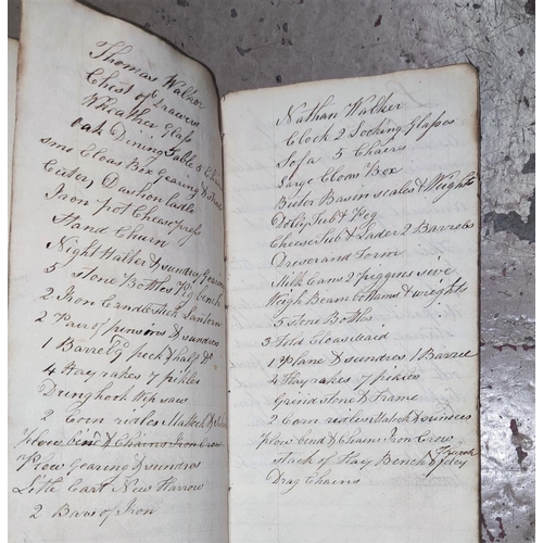 365 - VETERINARY RECEIPT BOOK, 19th century, manuscript book of receipts for 'The Murrain' etc includes an... 