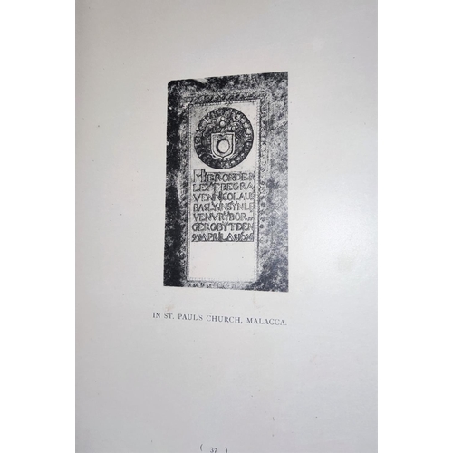 374 - BLAND (R.N) - Historical Tombstones of Malacca, 75pp, blue morocco, (1904)