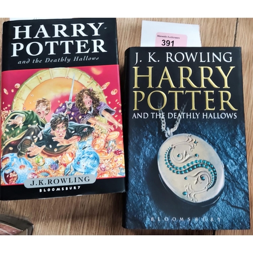 391 - ROWLING (J.K) - Harry Potter and the Deathly Hallows, 2 copies, 1st editions, 2007