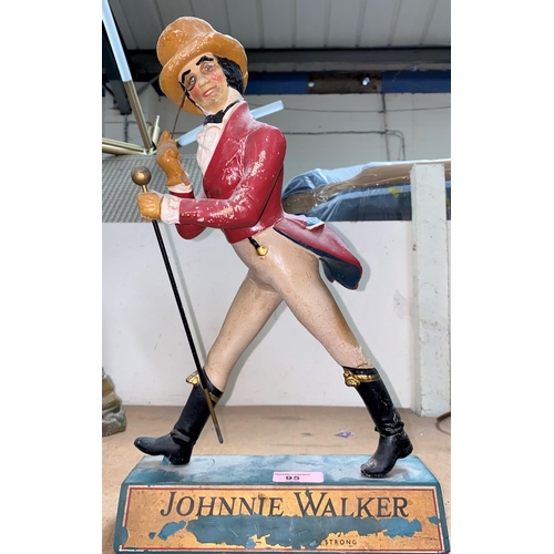 95 - A vintage Johnnie Walker pub advertising figure, 30cm
