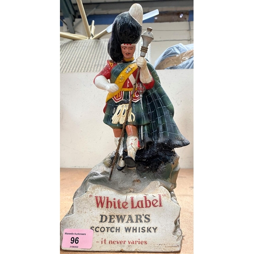 96 - A vintage Dewar's White Label pub advertising figure, 30cm
