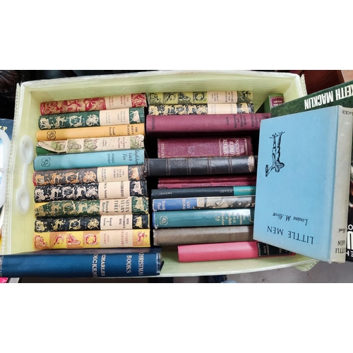 354A - A selection of various vintage books etc, including 1904 Dickens, other paperback novels, books on m... 