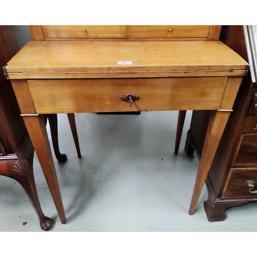 781 - A 19th century Biedermeier secretaire abbatant fitted single drawer with outfolding writing surface,... 