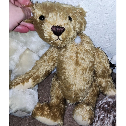 265 - A selection of vintage teddy bears, some requiring restoration