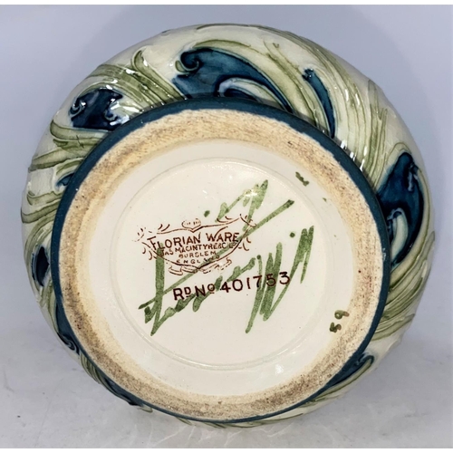 543 - A Florian Ware vase by Macintyre & Co, signed W Moorcroft des. to base, design Rd No 401753, 12 ... 