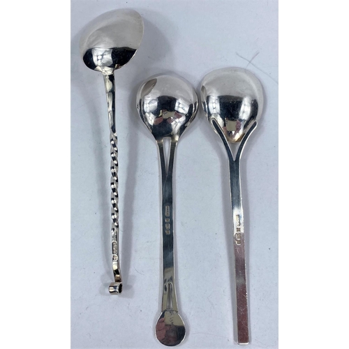 700 - Two individual silver spoons, Bury Arts & Crafts; and another. 2.8 oz