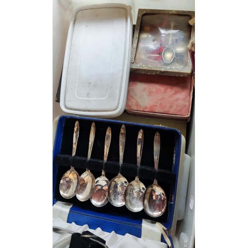 12A - A selection of silver plate and cutlery etc