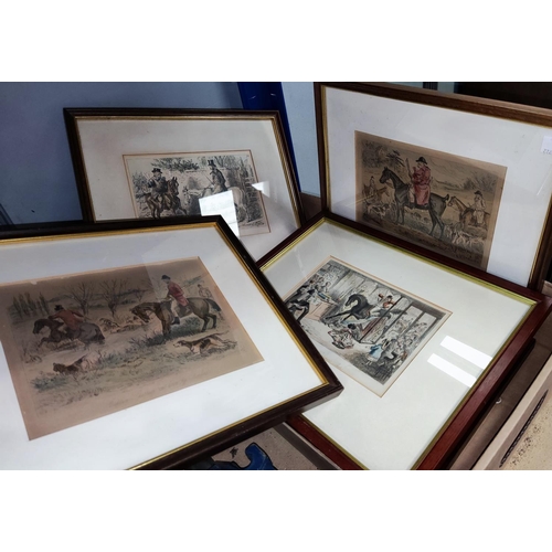 17 - A selection of 19th century and other etchings/prints, hunting; etc.