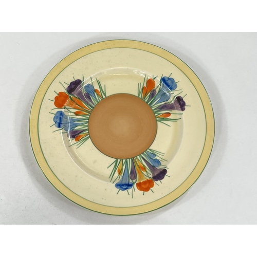 583 - A Clarice Cliff large Crocus pattern plate, diameter 25cm