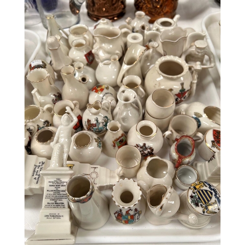 537A - a large selection of crested china including including WWI items, Goss etc and a selection of miniat... 