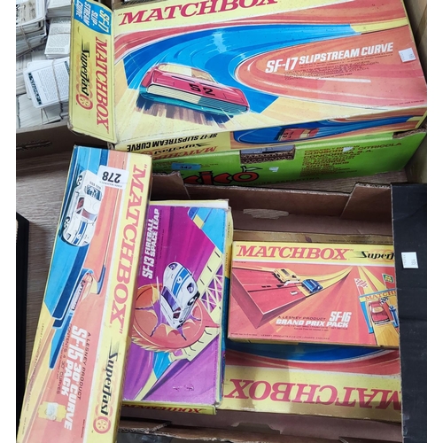 384 - 5 boxes of Matchbox superfast SF track.