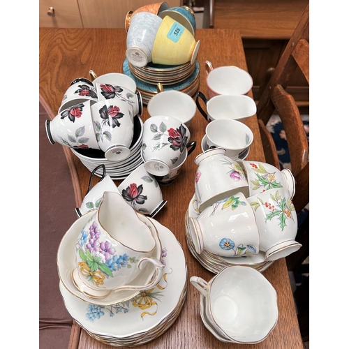 586 - Three Royal Albert part tea services, approximately 26 pieces of 