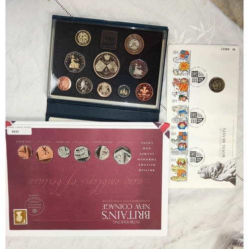 398F - A 1997 proof set and 1998 coin set and a 2008 coin set 1p-50p