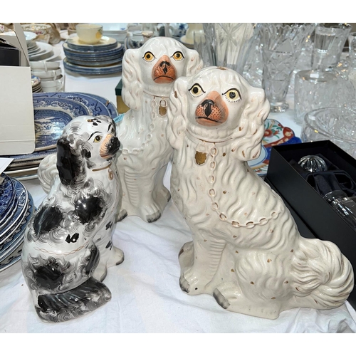 502 - 3 Victorian Staffordshire dogsNo bids sold with next lot