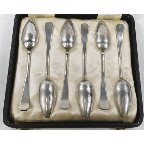 743 - A cased set of 6 hallmarked silver seal top coffee spoons Birmingham 1936, 3 other cased sets and lo... 