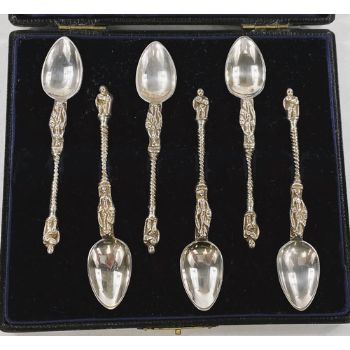 743 - A cased set of 6 hallmarked silver seal top coffee spoons Birmingham 1936, 3 other cased sets and lo... 